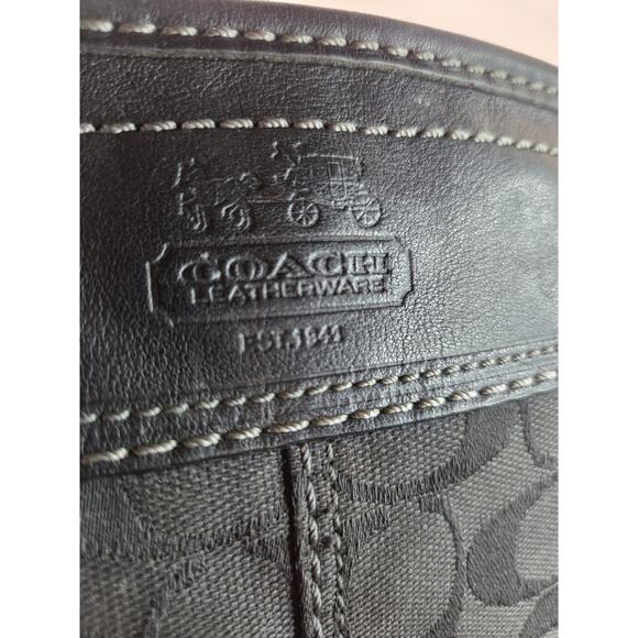 Coach Purse G0768-11438 BLEECKER Signature Series Leather Canvas Bucket Bag - Picture 4 of 16